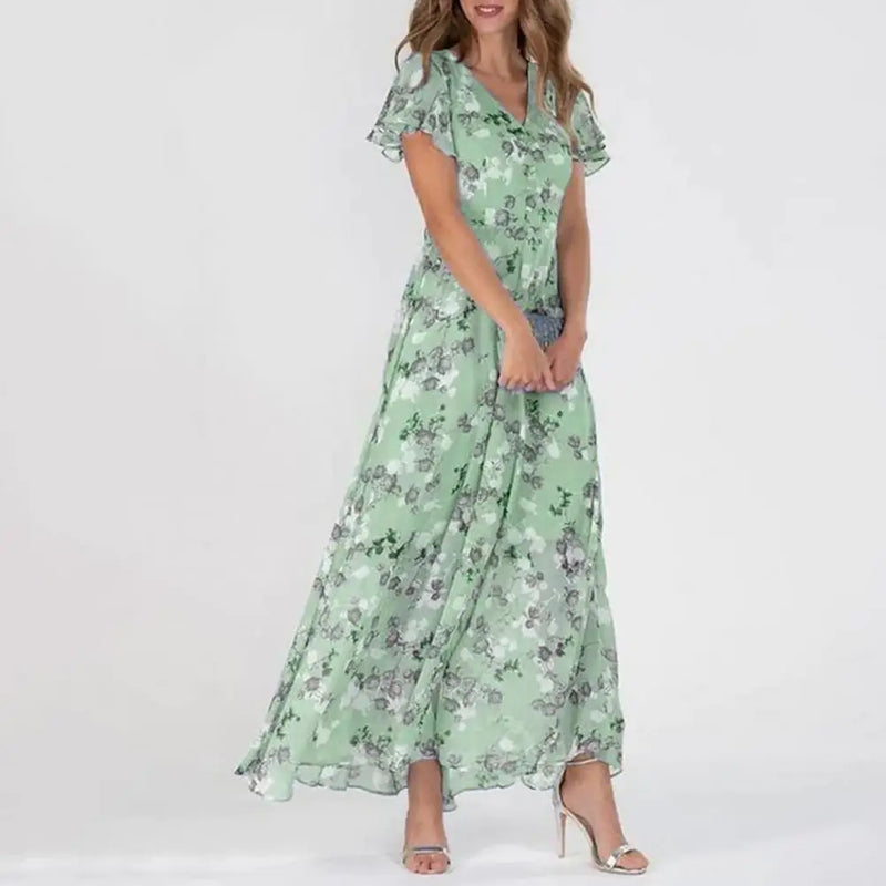 Vestido Longo com Estampa Floral Deise