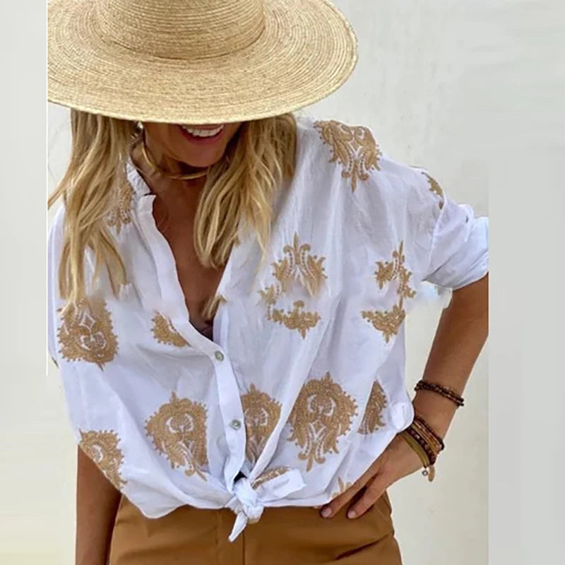 Camisa Feminina de Peito Único Alcione