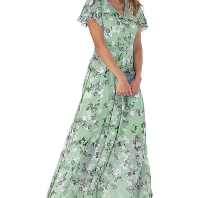 Vestido Feminino Longo Floral Elisabete - Vennanci