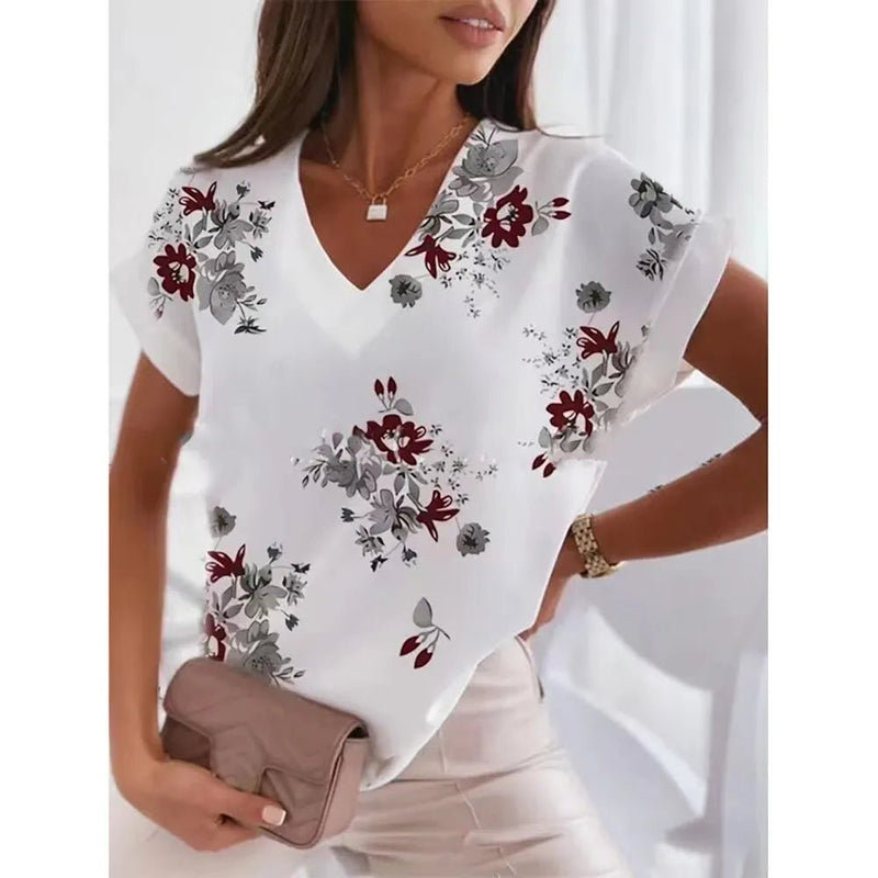 Blusa Feminina Manga Curta Estampada - Vennanci