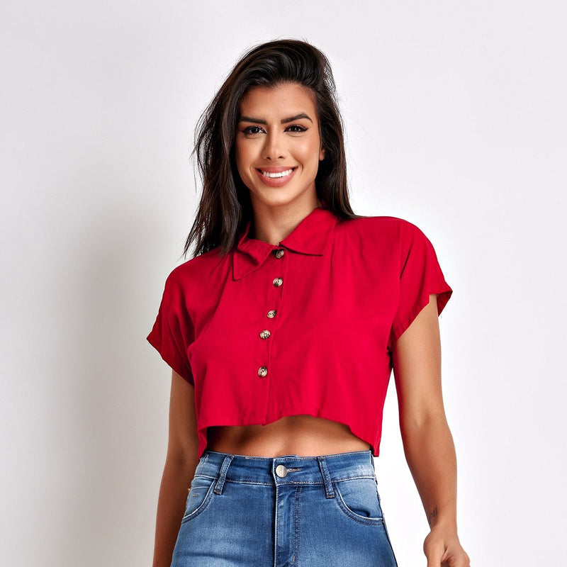 Camisa Feminina De viscolinho - Vennanci