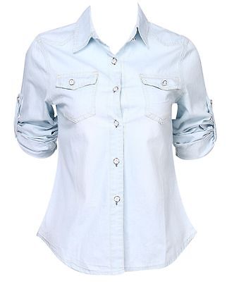 Camisa Jeans Feminina Social - Vennanci